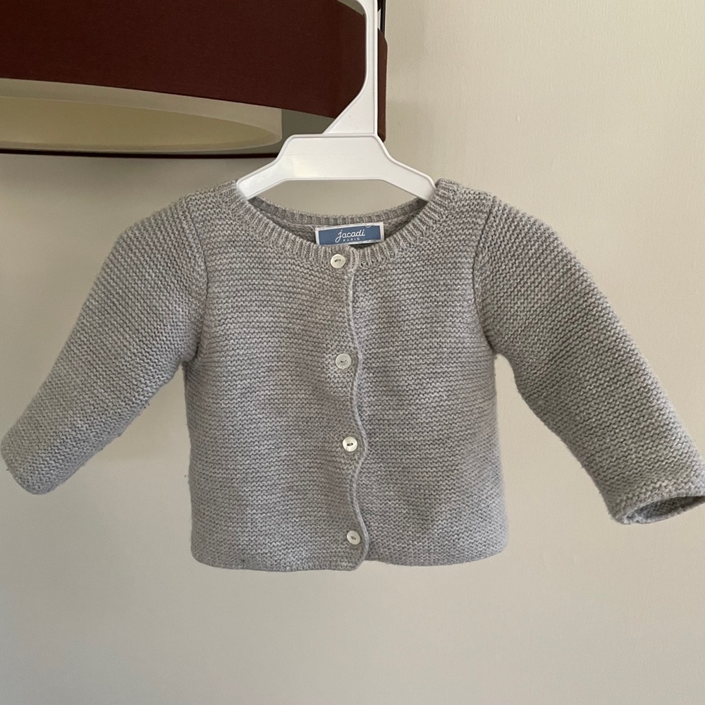 JACADI Baby garter stitch cardigan